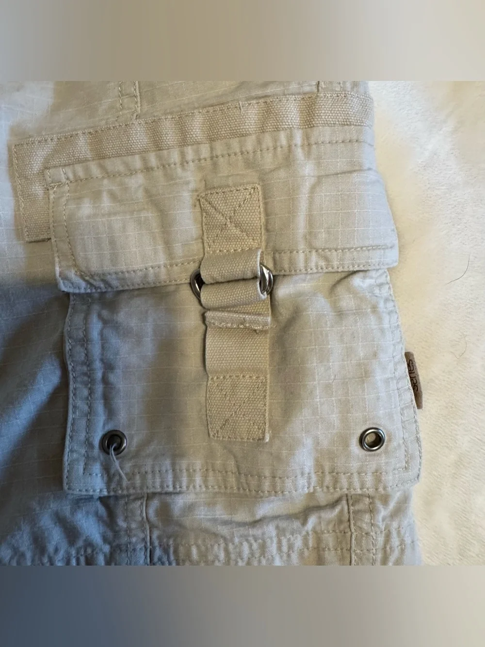 Women’s Drawstring Cargo Shorts - Beige